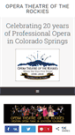 Mobile Screenshot of operatheatreoftherockies.org